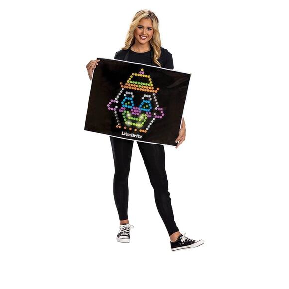 Disguise Womans Black Lite Up Lite Brite Costume Overlay Costume One Size - Picture 1 of 6